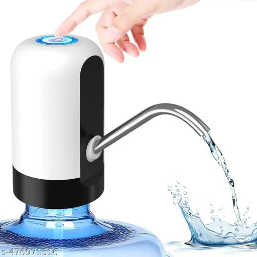 Automatic Wireless Water Can Dispenser Pump for Bottle Can, White/Black