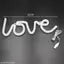 Love Neon Led Light Sign for Love Room Decoration Accessory, Table Decoration, Gifts, Night Light with (USB)(White)