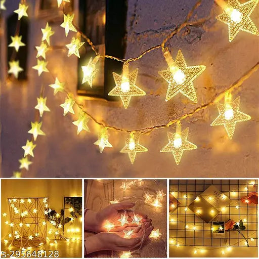 Mini Star String Lights 14 LED 3 Meter Warm White Decoration Light for Indoor Outdoor Decoration (Pack of 1)