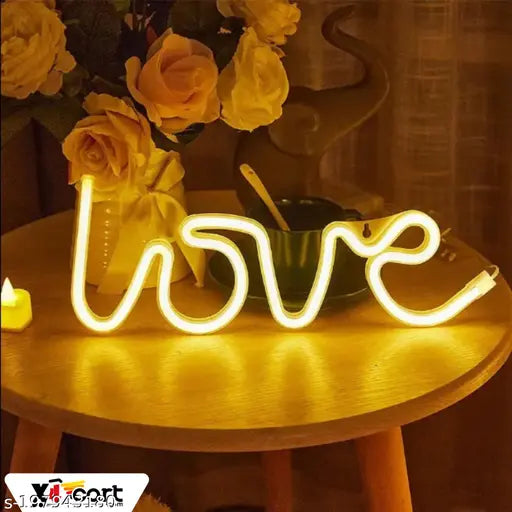 Love Neon Led Light Sign for Love Room Decoration Accessory, Table Decoration, Gifts, Night Light with (USB)(White)